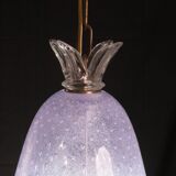 Elegant Barovier e Toso Lantern in Bubble Glass with a Rostrato glass element
