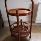 Rattan castor trolley