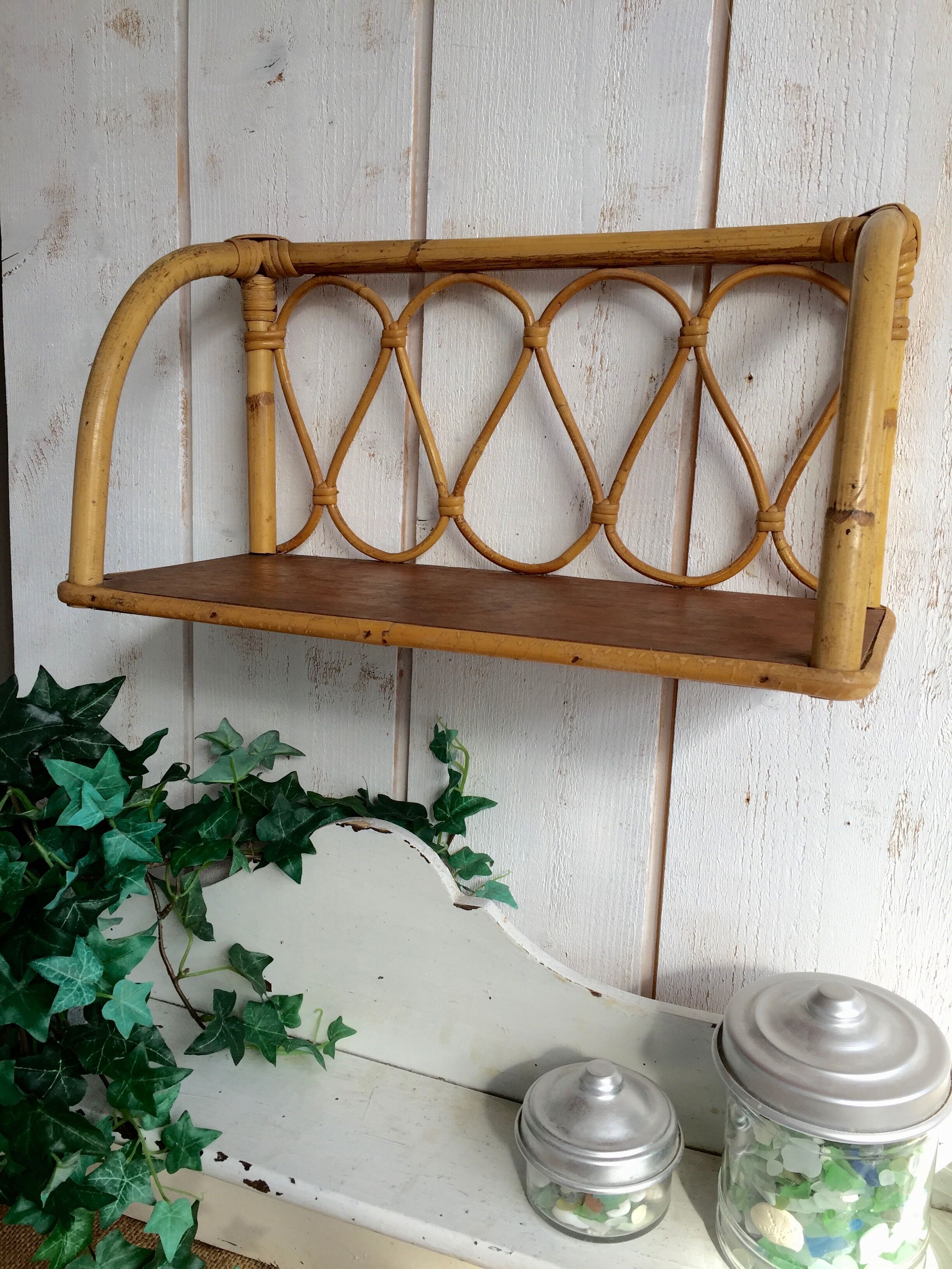 Shelf rattan 60s