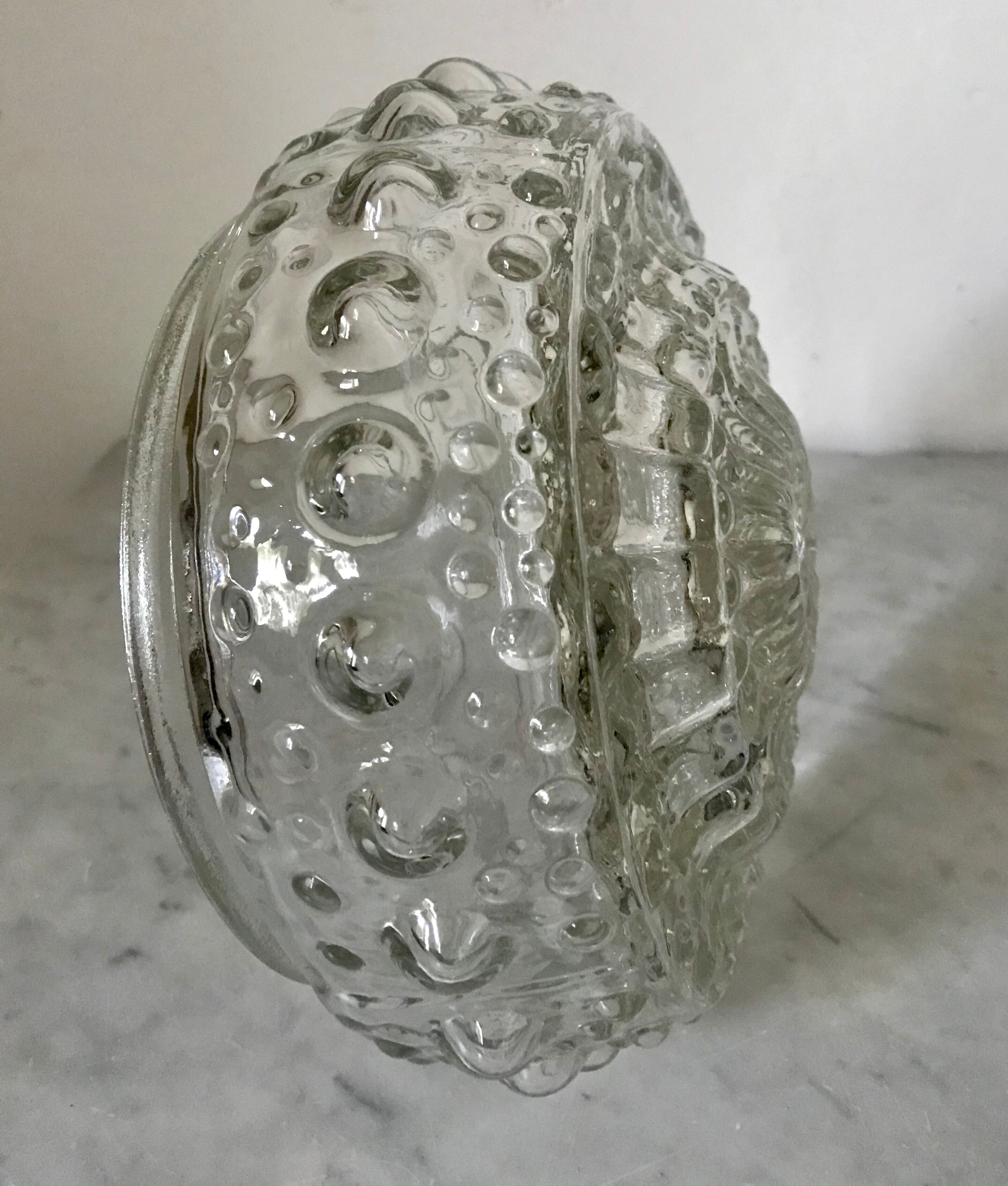 Glass ceiling light circa 1960