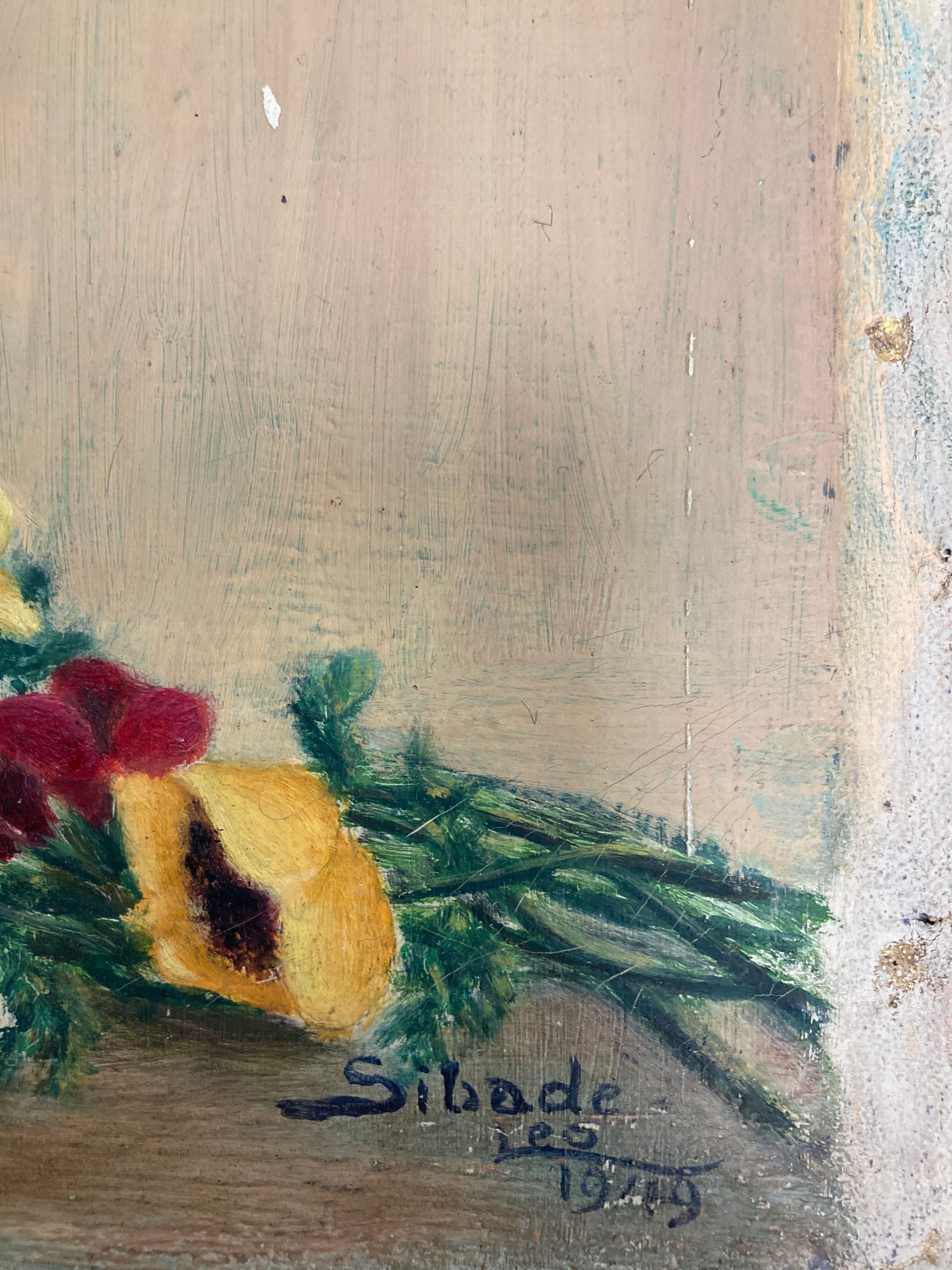 Oil on ancient canvas