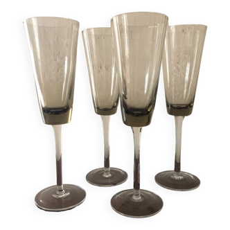 Flûtes à champagne verre fumé