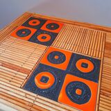 Rattan table, Audout Minet / Capron 1950