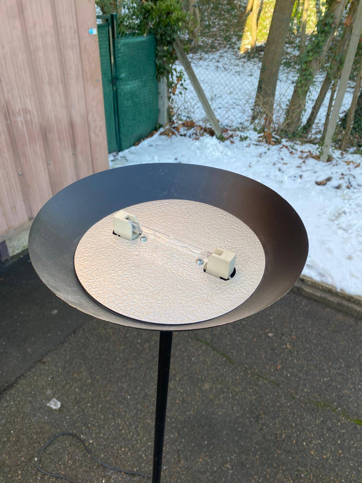 Lampadaire vintage noir coupole Belgique