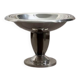 Vintage fruit bowl in silver metal and wood