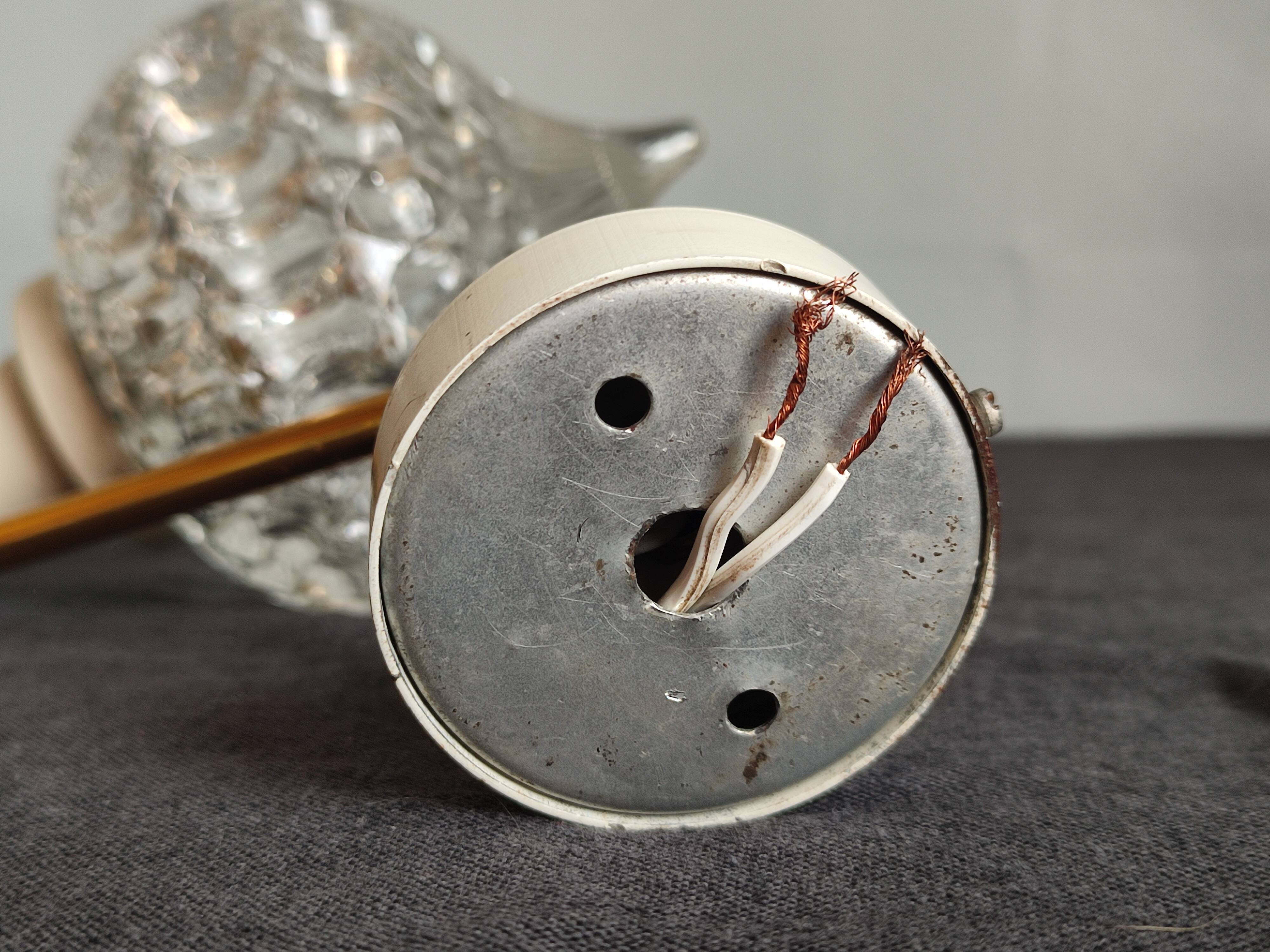 Small wall lamp in brass and vintage glass