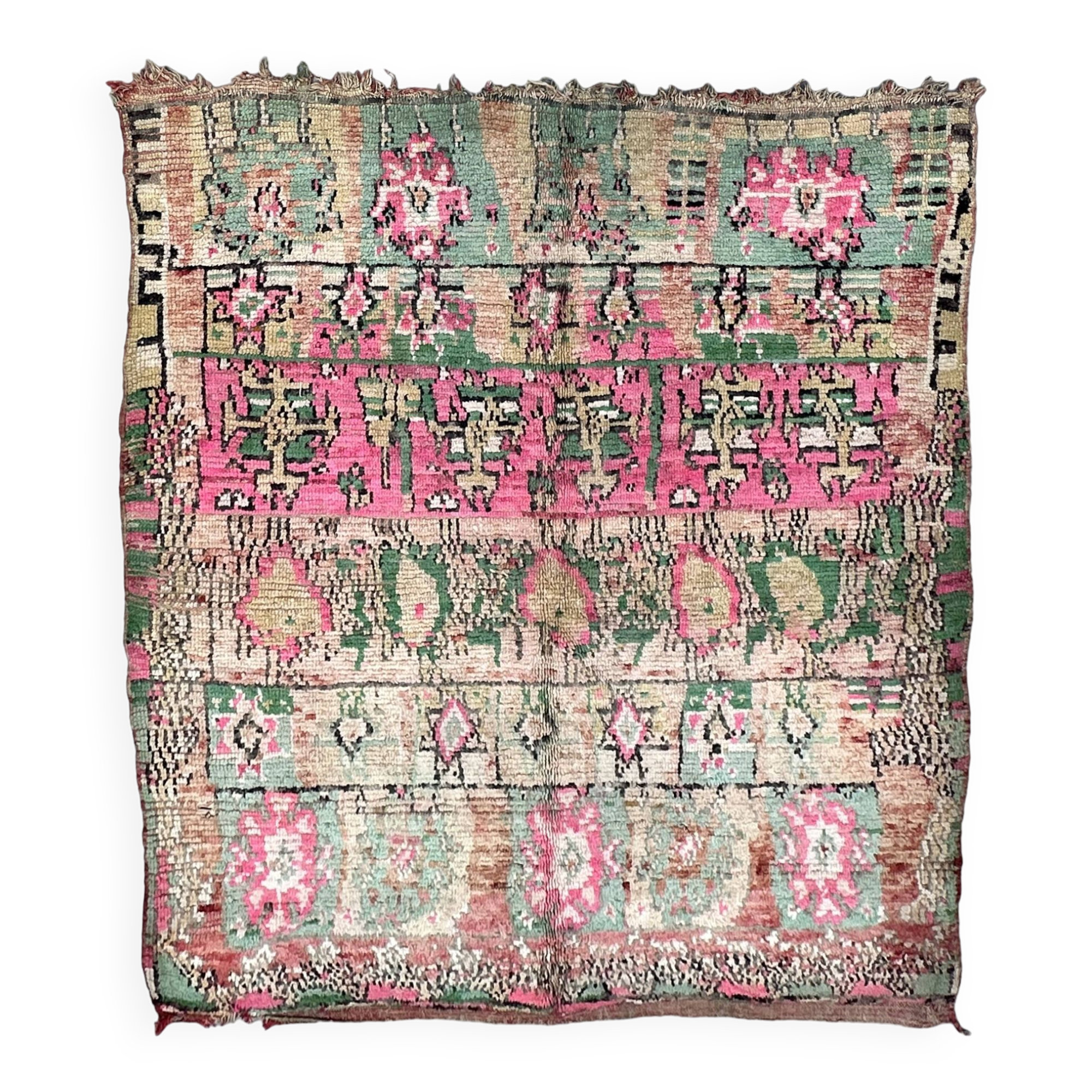 Neutral Boujad Moroccan rug - 202 x 173 cm