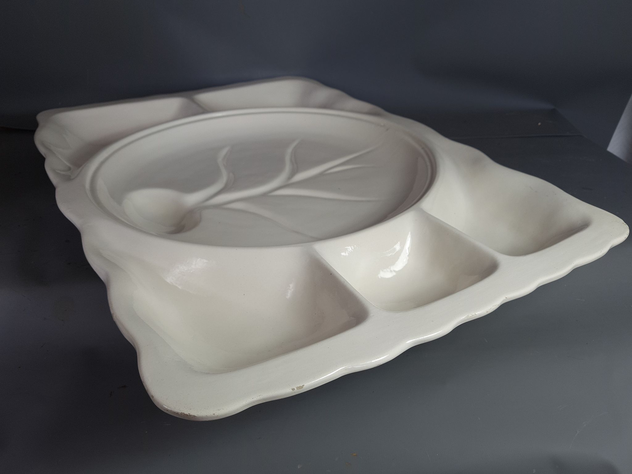 Christian Dior silent servant dish, crudités or aioli large format 67x43 cm SB