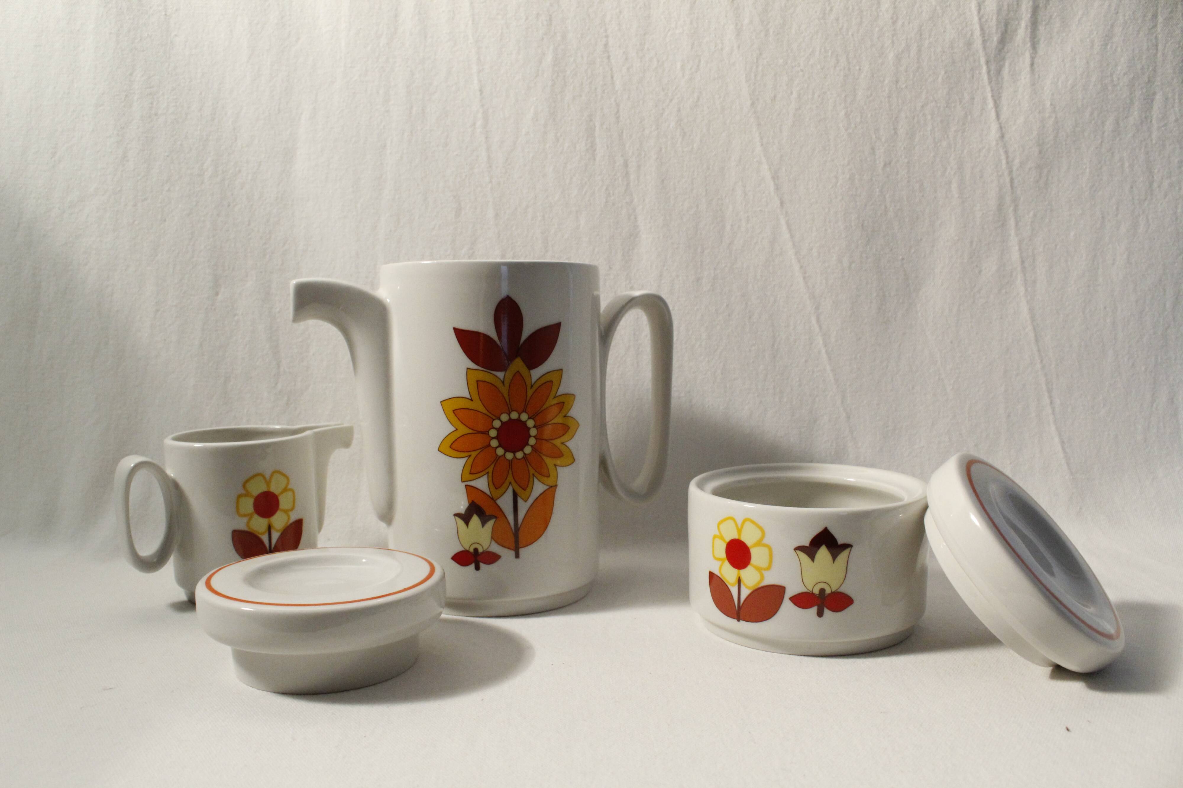 Tognana teapot, milk jug, sugar jar set - Made in Italy