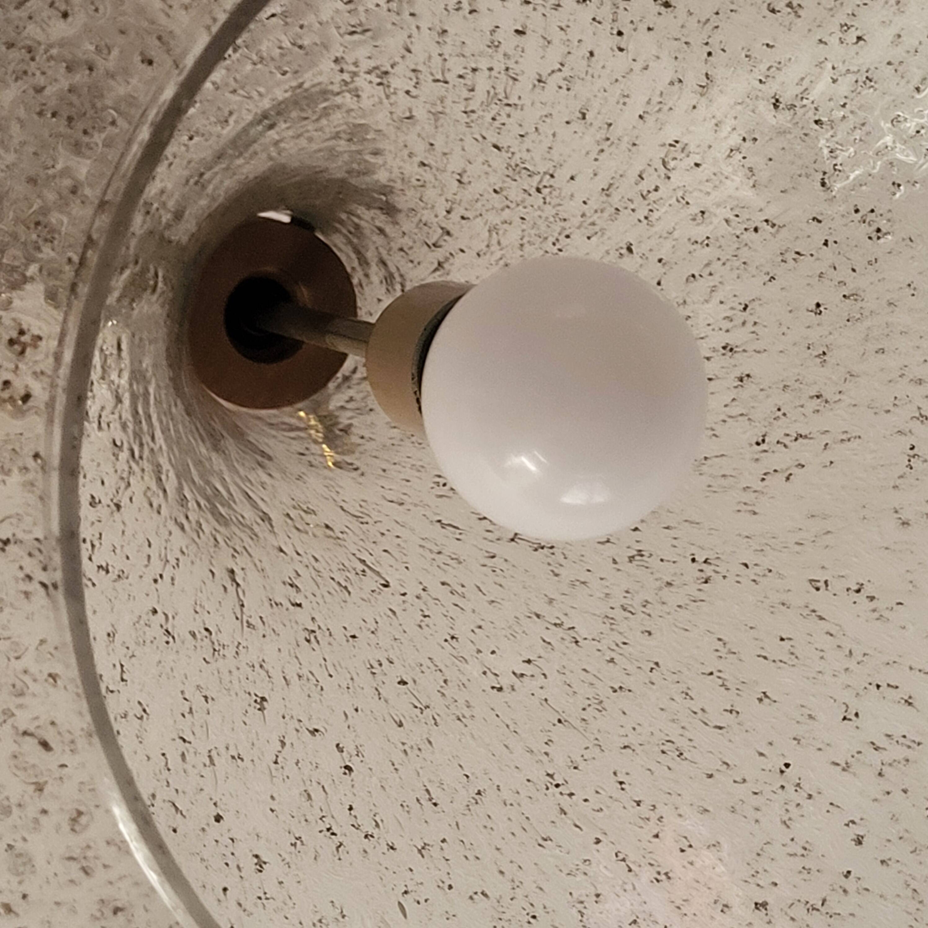 Designer drop pendant in blown and bubbled glass, Capital Lighting