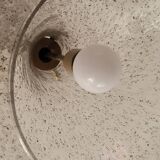 Designer drop pendant in blown and bubbled glass, Capital Lighting
