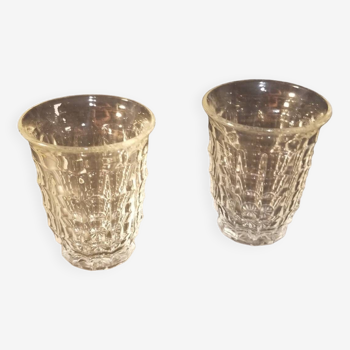 Pair of glass vases. Vintage