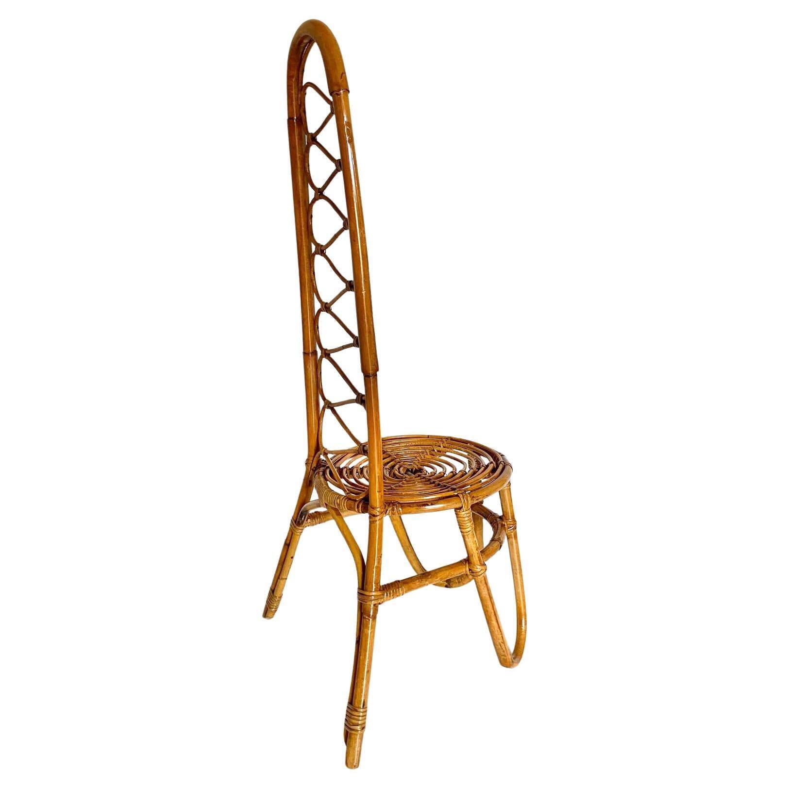 Mid Century Modern Bonacina Bamboo Chairs, set of two, Italy 1960s