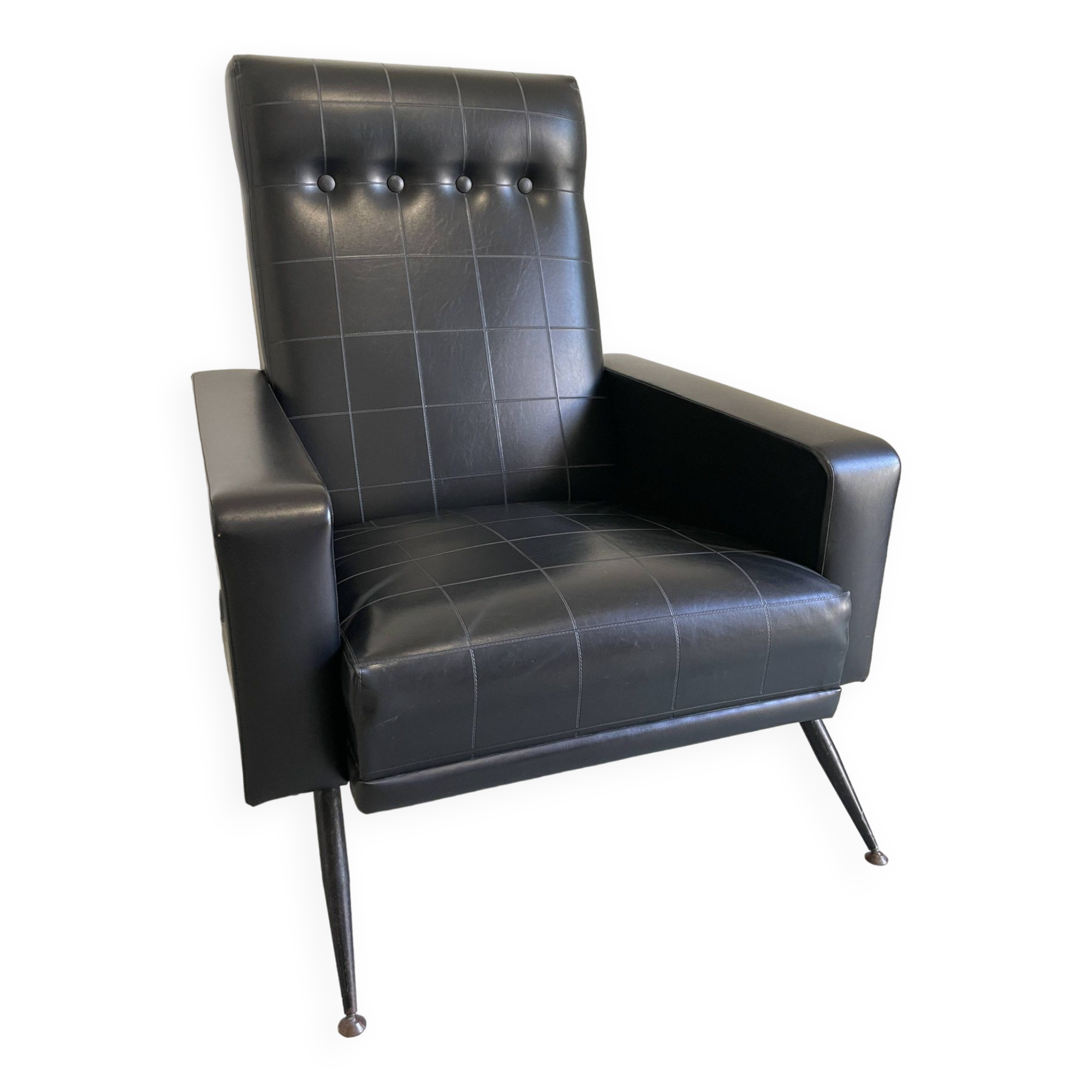 Leatherette armchair