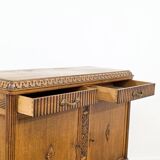 Elegant carved oak sideboard in Renaissance style from the 1930s