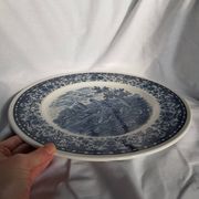 Grand plat de service rond en porcelaine Château Bleu de Villeroy & Boch