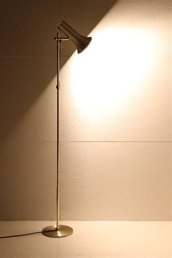 Mid-century Dansa lamp / reading / floor lamp / brass / gold / Danish modern design / 1970s