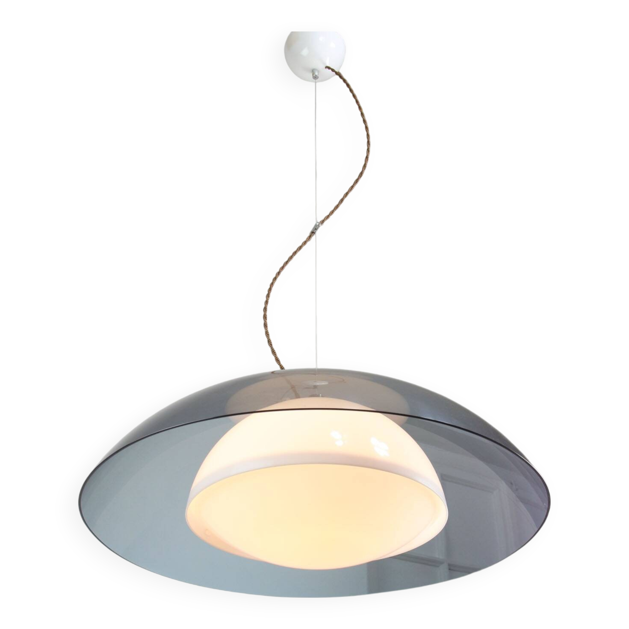 Vintage Blue Ufo Space Age Lamp from Guzzini, 1970s