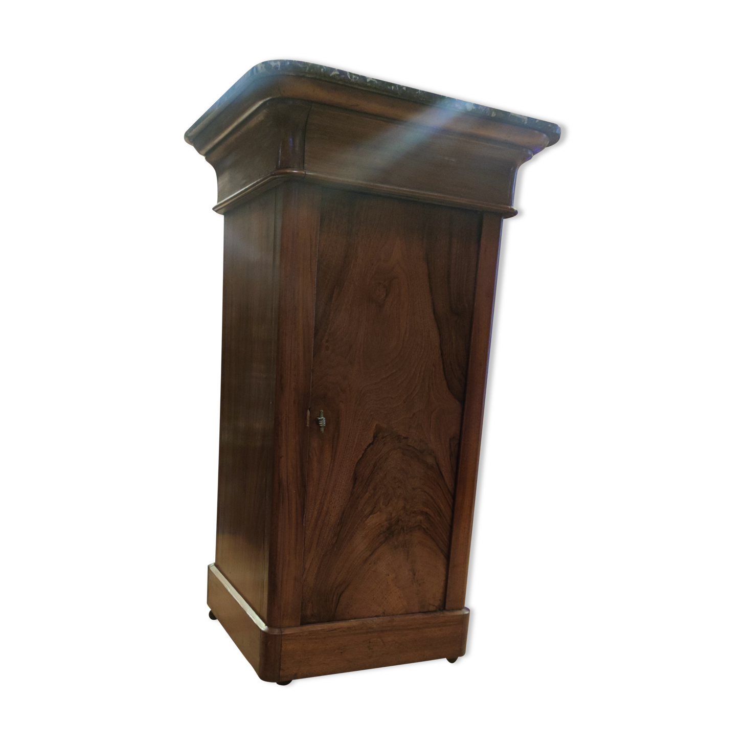 Chevet roulant 4 faces en noyer époque Restauration