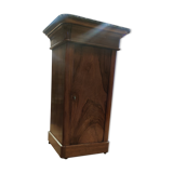 Rolling bedside 4 faces in walnut period Restoration