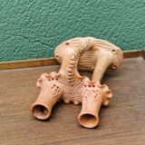 African terracotta candle holder