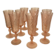 Series of 9 champagne flutes Rosaline