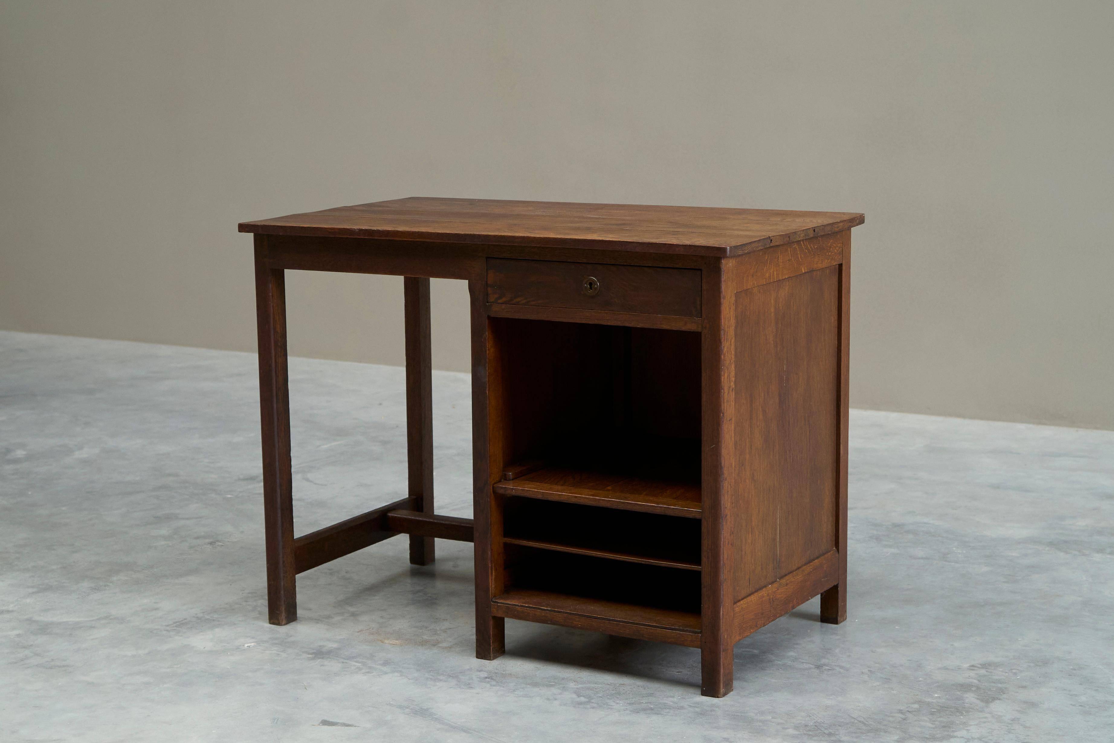 AVEA Furniture Solid Oak Desk 1930s
