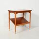Scandinavian coffee table with display shelf