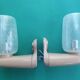 Pair of vintage bathroom wall lights from Germany in the 70s
