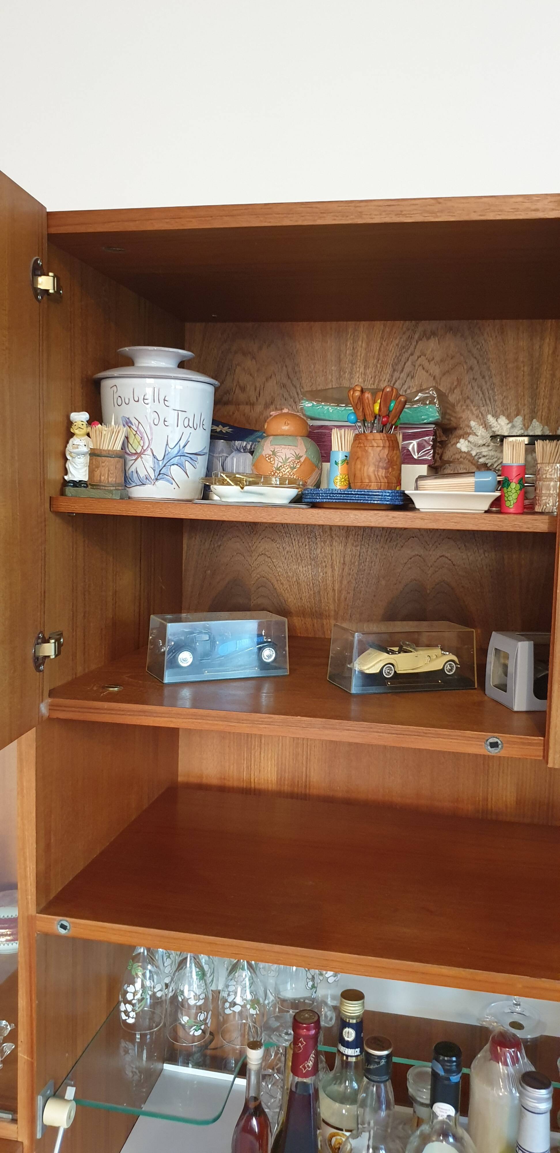 Large living room "Concorde" vintage 1970s Solid teak