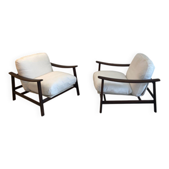 Pair of sushi armchairs ed. Zanotta