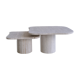 Irregular nesting coffee tables - ATHENA - 70/50 - porous natural travertine