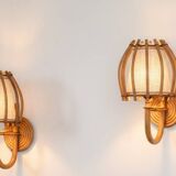 Rattan Wall Sconce (Pair)