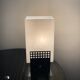 Vintage 50s lamp in opaline and perforated metal
