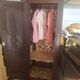 Vintage Louis Philippe style bonnetière wardrobe from the 1800s in cherry wood.