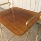 Side table gold plate vintage formica