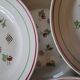 11 dinner plates decorated with stylized roses. 1950s. 11 dinner plates