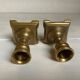 Pair of small brass candle holders