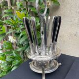 12 "Apollonox" fruit knives on silver metal support