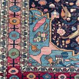 Ancient Persian carpet yazd 126x196 cm