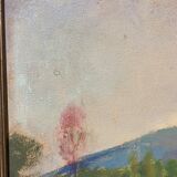 Tableau ancien, paysage bord d’un étang, Signé Michel Loche ( 1897;1976)
