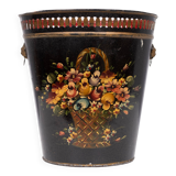 Metal Hand painted Waste Basked 1950s England