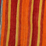 158x390Cm Peach & Red Handmade Kilim Rug