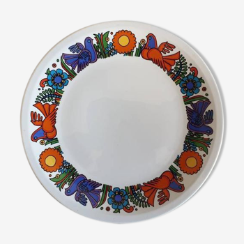 Assiette plate ancienne modèle "Acapulco" de Villeroy et Boch