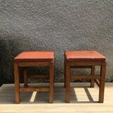 Solid oak stools 1950 school reconstruction