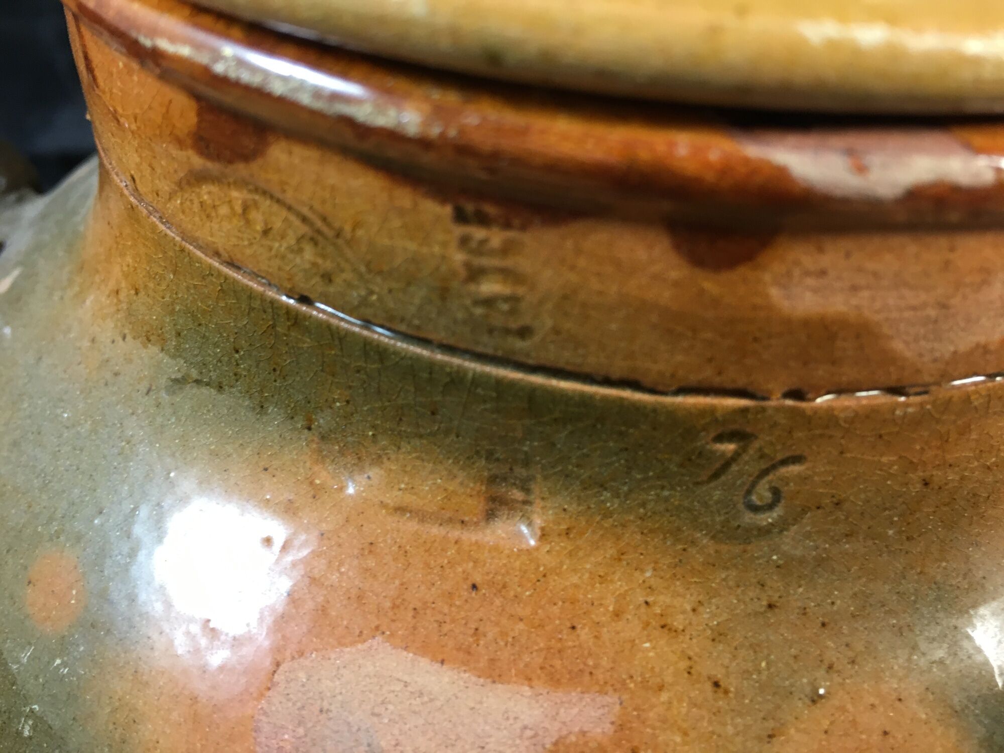 Old daubière Foucard Jourdan Vallauris glazed terracotta Provencal pottery