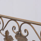 Gold metal wine rack or cocktail bar, 1950s, italy