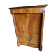 Secretaire empire a colonnes detachees plateau marbre noir du xix ème siecle