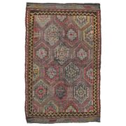 Vintage Turkish Oushak Handmade Wool Cotton Red Area Rug 170x272