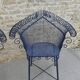 Paire de fauteuils de jardin en métal